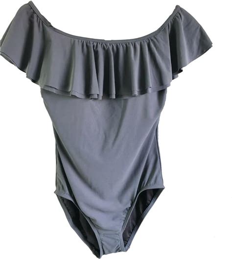 michael kors size 8 ruffle one piece swimsuit|Michael Kors Ruffle Top One Piece Swimsuit, Gunmetal, 8.